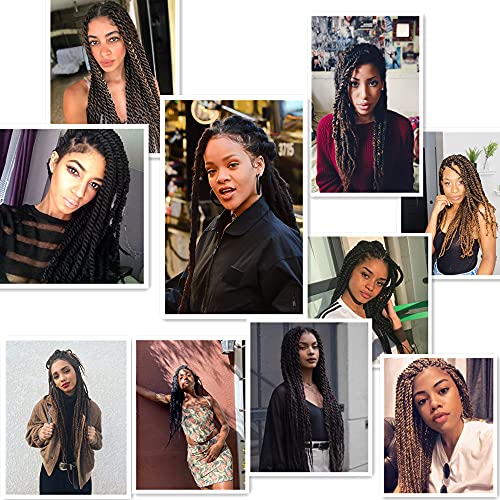 Ayana Marley Hair 6 Packs Twist Braiding Hair For Faux Locs Crochet Hair 24 Inch Long Afro Synthetic Hair Extensions (24inch, TBUG)
