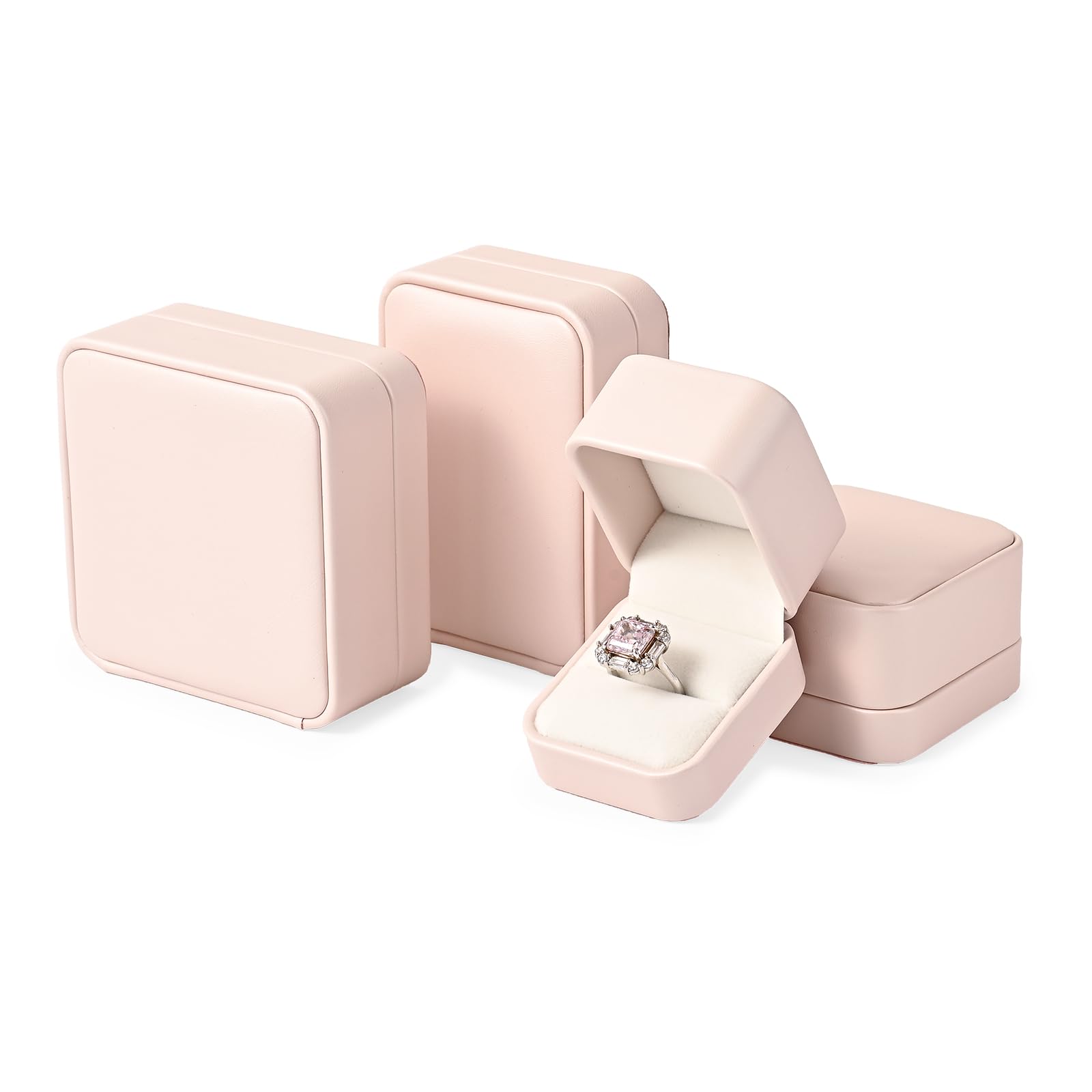 Caja para anillos de regalo San Valentín Rosa