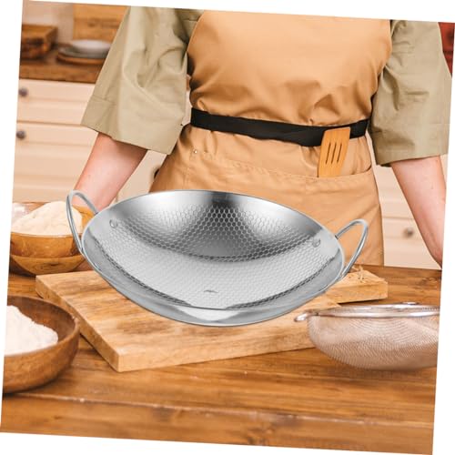 Wok de acero inoxidable Hemobllo con doble asa miniatura 4