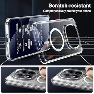 Fitudoos Cover per Xiaomi Redmi Note 15 pro 5G, Compatibile Con MagSafe, Custodia protettiva antiurto per cellulare, anti-ingiallimento, anti-olio e anti-graffio Cover- Trasparente