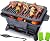 IronMaster Hibachi Grill Outdoor, Small Portable Charcoal Grill, 100% Pre-Seasoned Cast Iron, Japanese Yakitori Camping Grill - 2 Heights, Air Control, Coal Door + Carrying Case