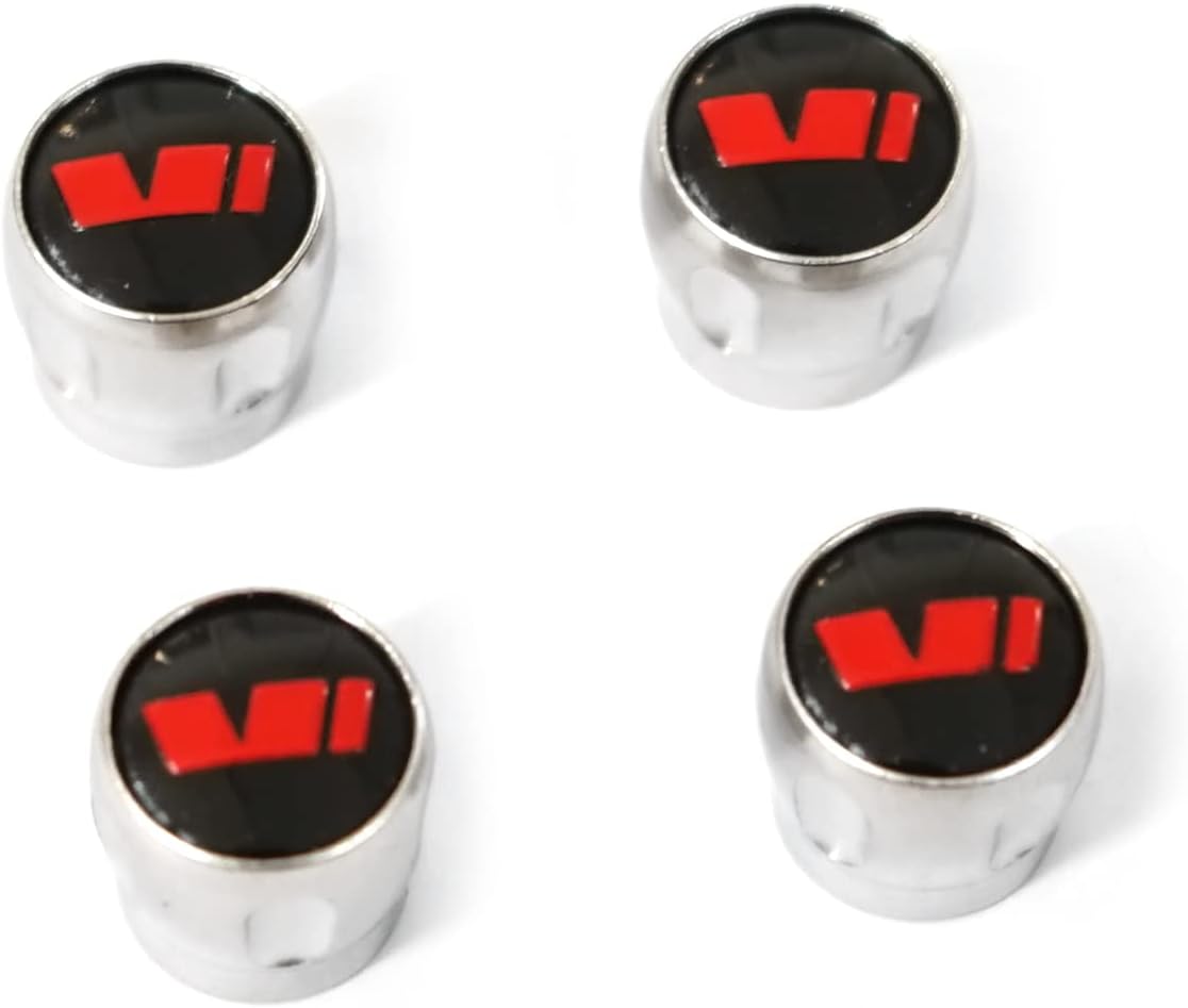 Skoda 000071215G VRS Valve Caps Valve Tyres Black/Red