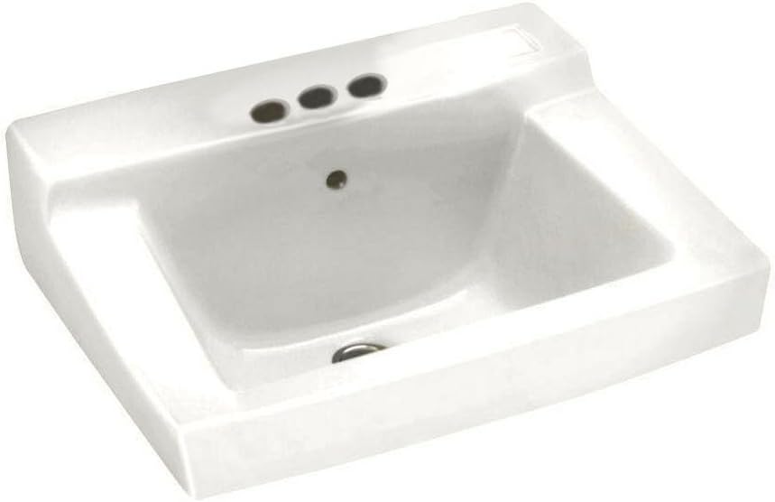 American Standard 0321.026.020 Declyn 4-Inch Centerset Wall Mount Sink, White, 1.25 Inch, Model:0321026.020