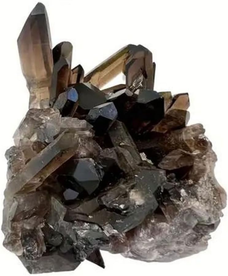 Smoky Quartz Cluster Crystal Cluster Irregular Raw Smoky Quartz Stones Home Decoration Ornaments,150~200g