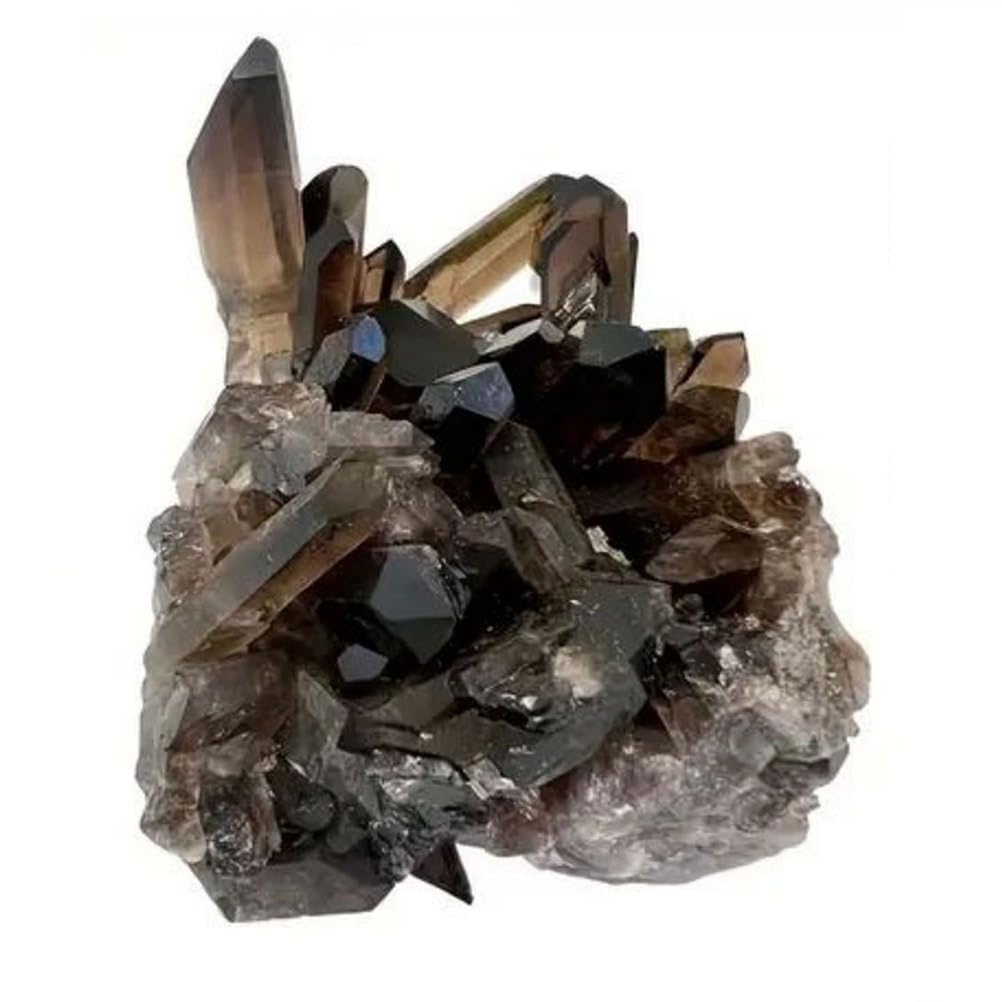 ITCLEYMDZV Smoky Quartz Cluster Crystal Irregular Raw Stones Home Decoration Ornaments,150~200g