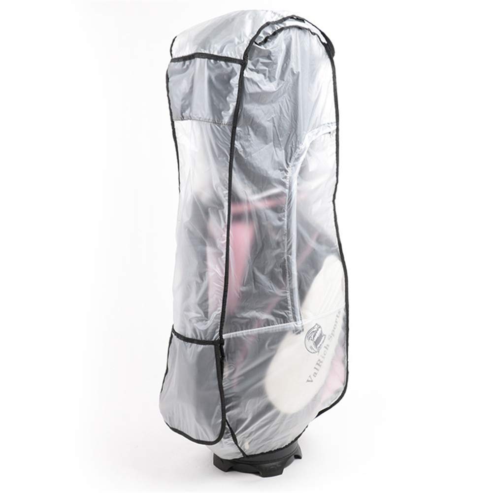 RC020 Golf Bag Rain Cover,Waterproof PVC Clear Rain Cover, Golf Bag Travel Cover with Hood for Golf Carts.Anti UV,All Weather Protection