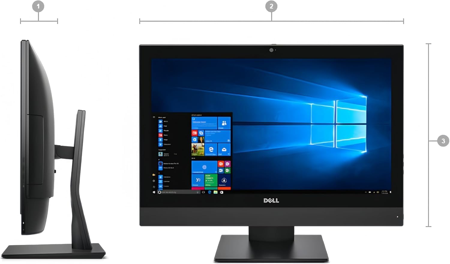 Dell Optiplex 5250 All-in-One Desktop Computer PC, con monitor da 21,5", Intel Core i5-7500, 8 GB RAM, SSD da 256 GB, WiFi, Bluetooth, tastiera QWERTY US Windows 11 Pro (ricondizionato)
