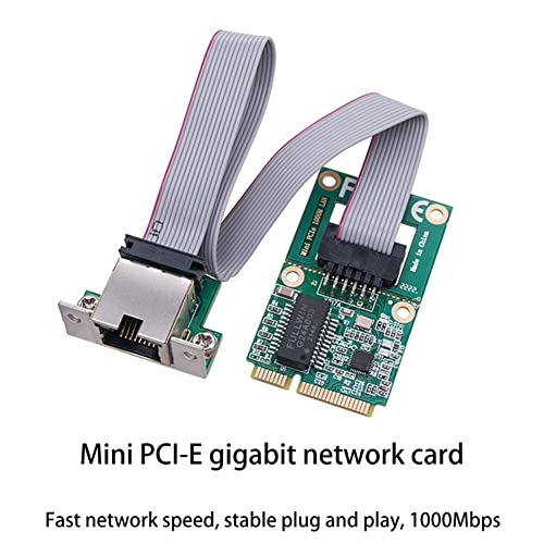 New Mini PCI-E Network Card 1000Mbps Gigabit Ethernet NIC Adapter RTL8111F PCI Express 10/100/1000M RJ45 LAN, Green miniatura 4