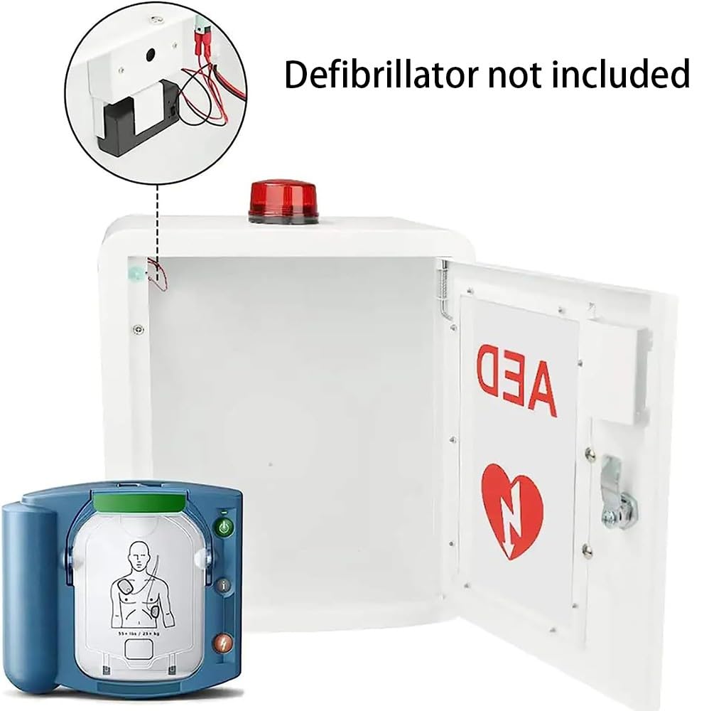 AED-Schrank, Erste-Hilfe-AED-Defibrillator-Aufbewahrungsschrank Mit Alarmsystem, Erste-Hilfe-Kasten, Herz-Defibrillator-Aufbewahrungsschrank, AED-Alarmbox Für Büro, Krankenhaus