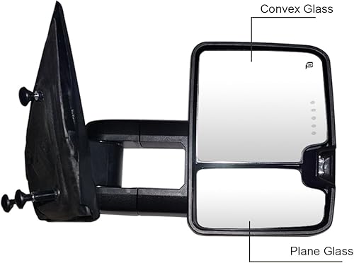 Miniatura 8 de SUPDM Espejos de remolque compatibles con Ford F150 2004-2014 Pickup Power calentados con señal de giro, espejos de remolque de luz de charco