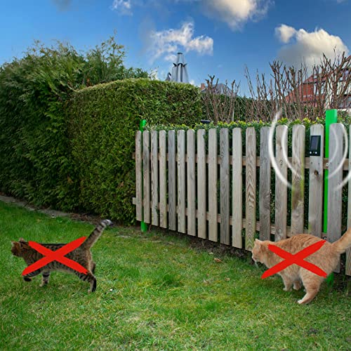 GARDIGO® Solar Tierabwehr Basic I Vertreibt Hunde, Katzen, Mäuse, Ratten und Wildtiere I Tiervertreiber mit weißem und rotem LED Blitzlicht