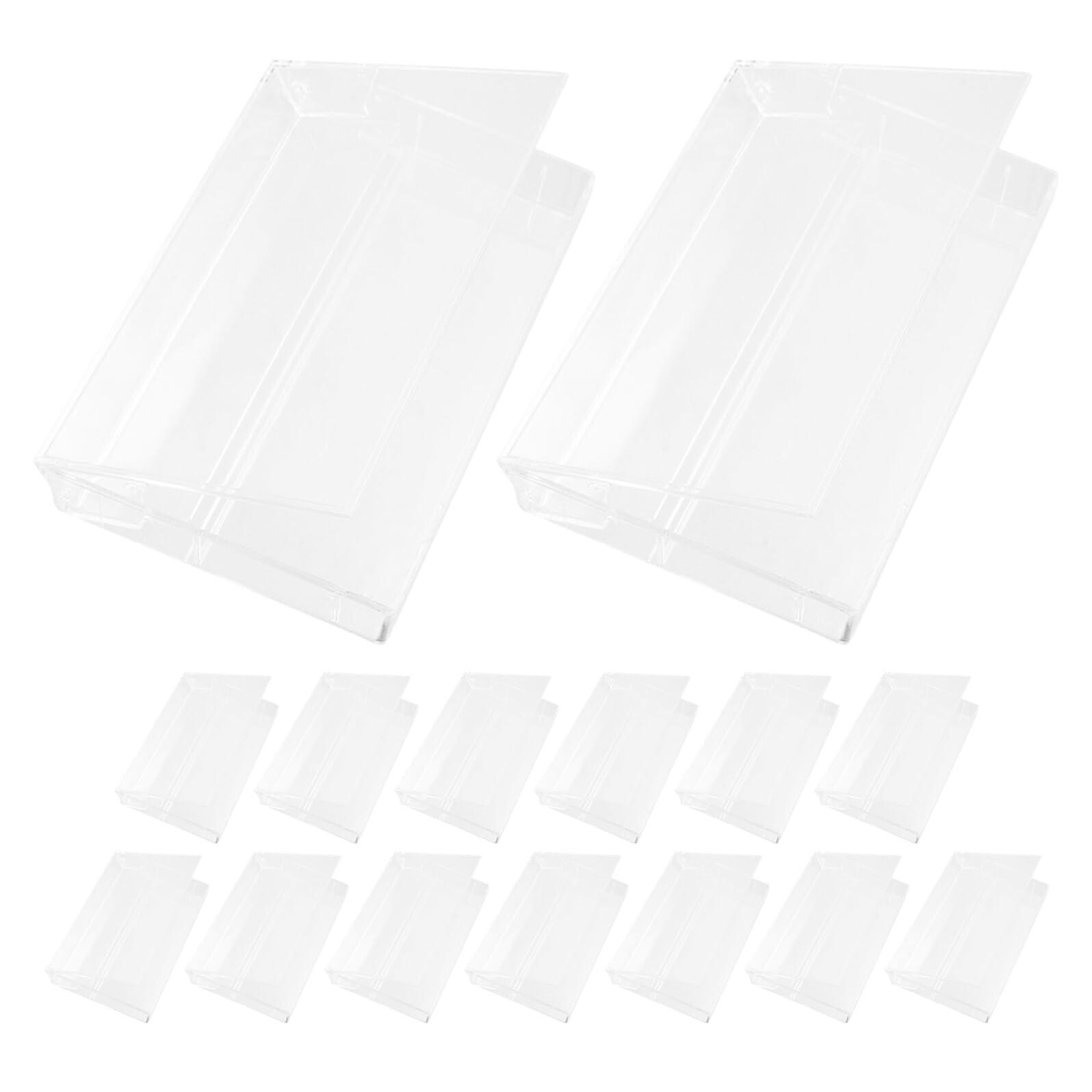 SHINEOFI Organisateur de Cassettes Audio Rétro 15 Pièces en Plastique Pp Grand Espace Intérieur et Design Portable Rangement la Maison Voyage