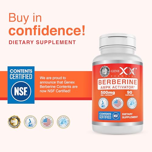 Genex Formulas Berberine HCl NSF Certified Supplement