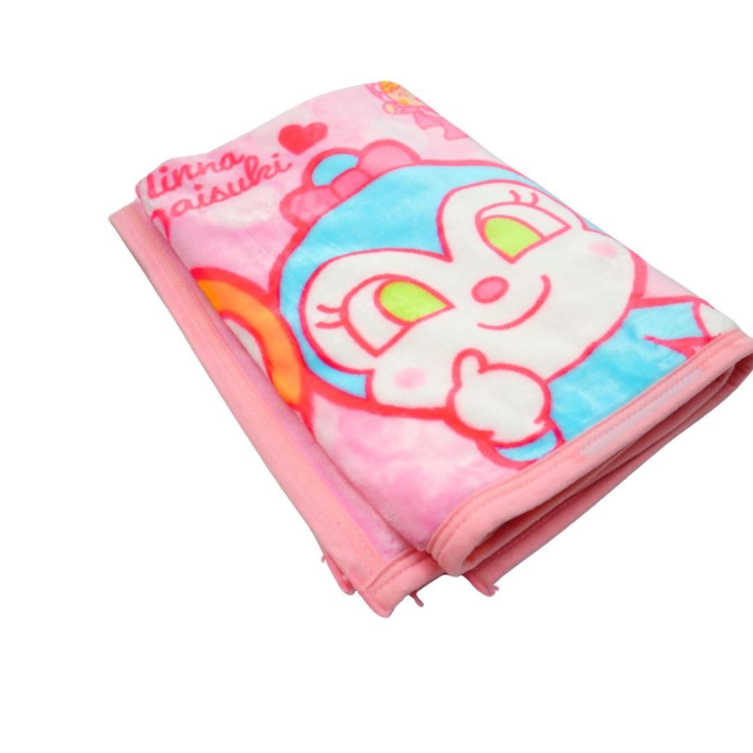 Amazon｜アンパンマン フランネル ひざ掛け毛布 ピンク 約70×100cm
