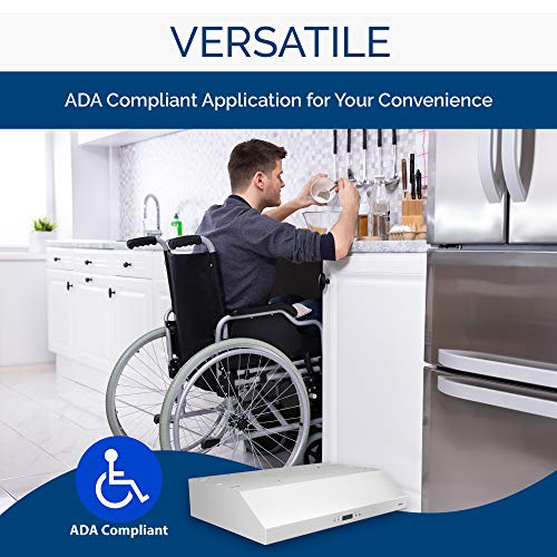 Broan-Nutone Bcdj130Wh Glacier 30-Inch Under-Cabinet 4-Way Convertible Range Hood With 3-Speed Exhaust Fan And Light, White #TOP7