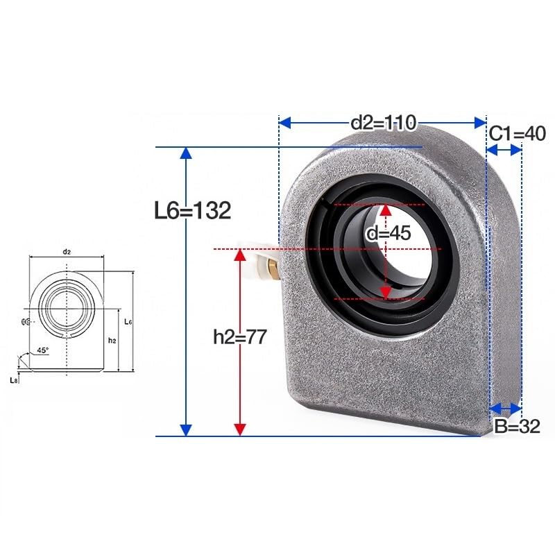 Cojinete esférico radial GF45DO de acero templado para cilindros de alta presión 3