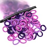 Zingso Baby Haargummi Mädchen, 100 Stuck Mini Weiche Nylon Haarschleifen Haarbänder Mädchen Kinder Haargummi Zopfgummis Mädchen Hair Ties Kleine Haargummis für Klein Mädchen Reichliche Farbwahl