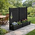 Kozyard 2Pack Privacy Screen with Planter 70"H x 51"W Outdoor Garden Screen