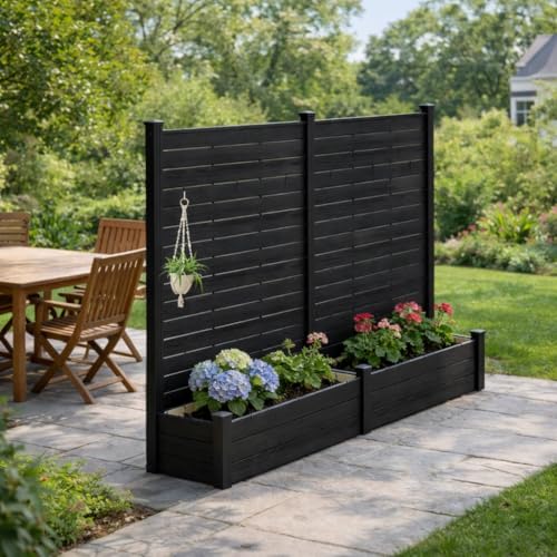 Kozyard 2Pack Privacy Screen with Planter,...