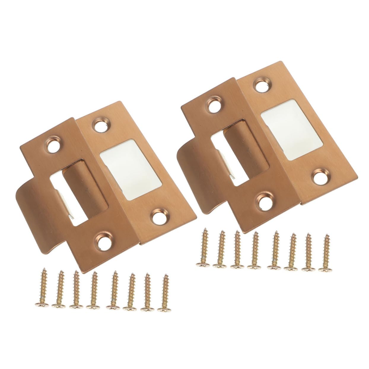 Operitacx 16 Ensembles Ensemble d'accessoires de verrouillage de porte serrure plusieurs gâches pour portes extérieures plaques en acier inoxydable Plastique