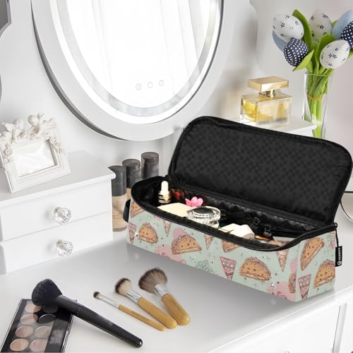Bolsa organizadora para herramientas de cabello con diseño de pastel de helado, resistente al calor, para planchas, rizadores y accesorios de peinado, 2 en 1, para mujer miniatura 7