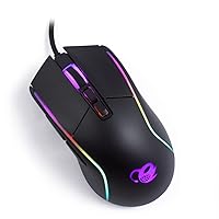 CoolBox DeepDarth - Mouse da gioco ottico con 9 modalità di illuminazione RGB