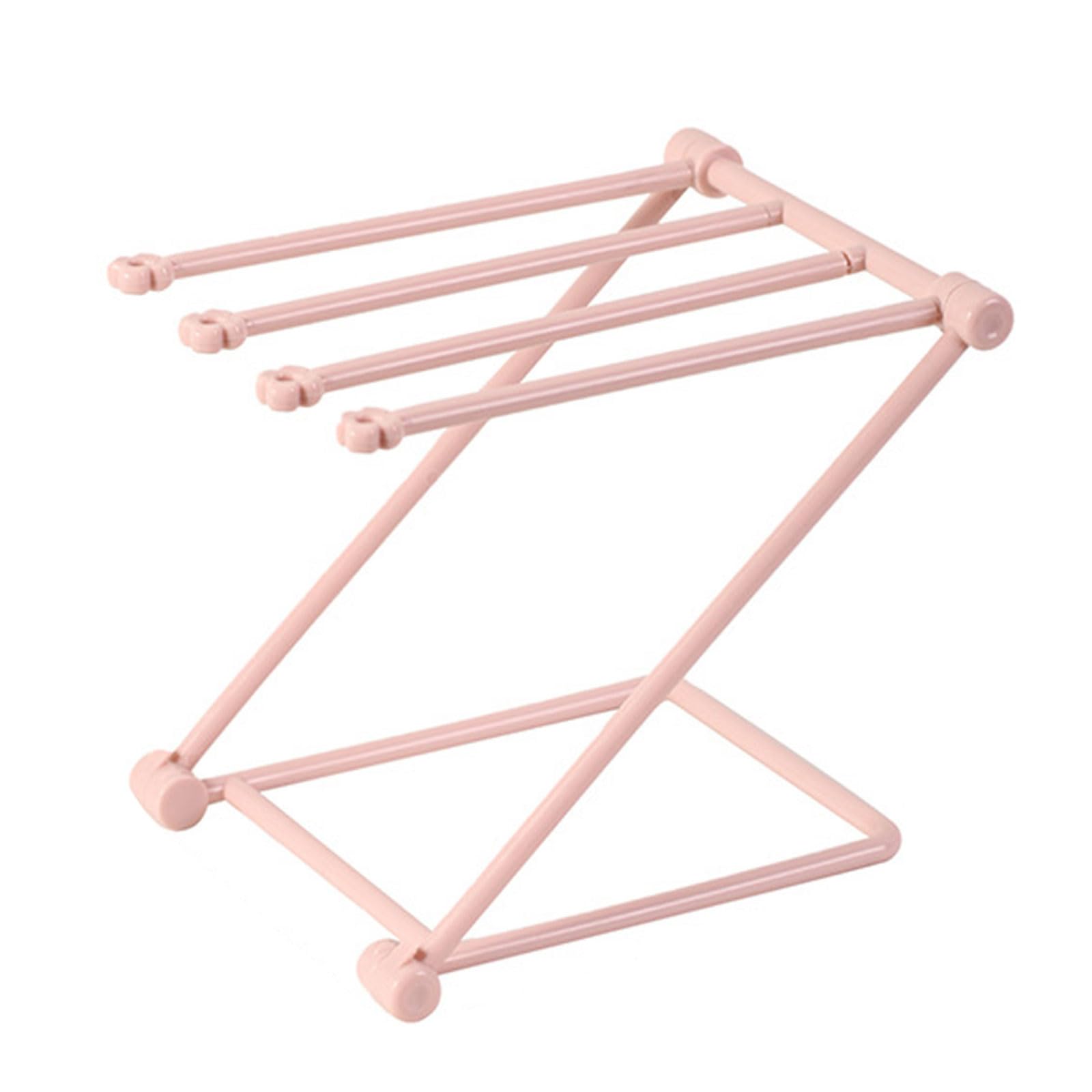 Mllepjdh Foldable Jewelry Display Rack Earrings Headband Hair Accessories Storage Organizers for Girls Hair Bows Kitchen Folding Storage Rack