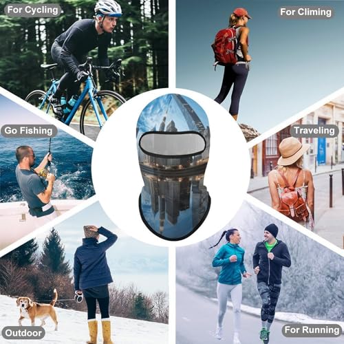 Balaclava para Hombres Máscara de Esquí Chicago Reflejada para Invierno con Cubreboca para Ciclismo miniatura 6