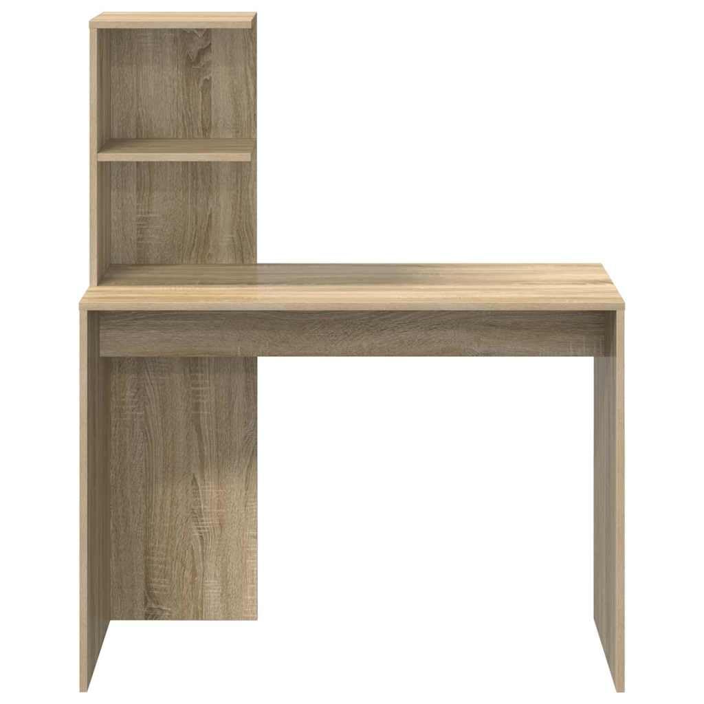 Scrivania in rovere Sonoma, 102 x 50 x 124 cm, in legno opaco, con 1 ripiano, scrivania da ufficio, postazione di lavoro per home office, monitor laptop, documenti e ordine