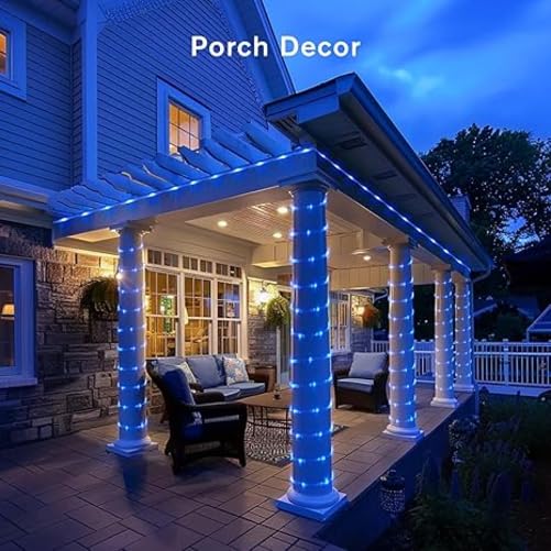 Image of Quace Blue LED Rope Light 14M | Flexible Outdoor & Indoor Decorative Lighting for Home Decor, Weddings, Festivals, Balcony, Garden & Events