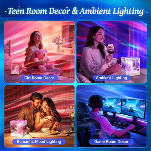 Image of Mubarek Northern Lights for Bedroom,15 White Noise + Bluetooth Galaxy Light Projector,RGB Multi-Color Lamps for Night Stands Home Decor Living Room Night Light for Kids Christmas Gifts for Teen Girls