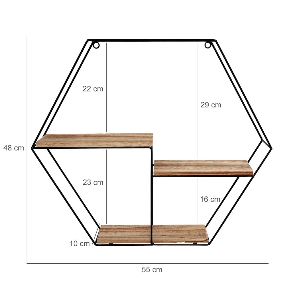 Mensola da Parete Nera 99x15x60 cm - Mobile Design per Soggiorno e Ufficio