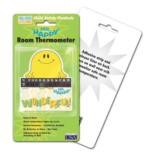 Miniatura 4 de Little Miss & Mr. Men Tarjetas de seguridad para niños UV, temperatura del baño, termómetro de habitación, paquete de 3 tapas de salida