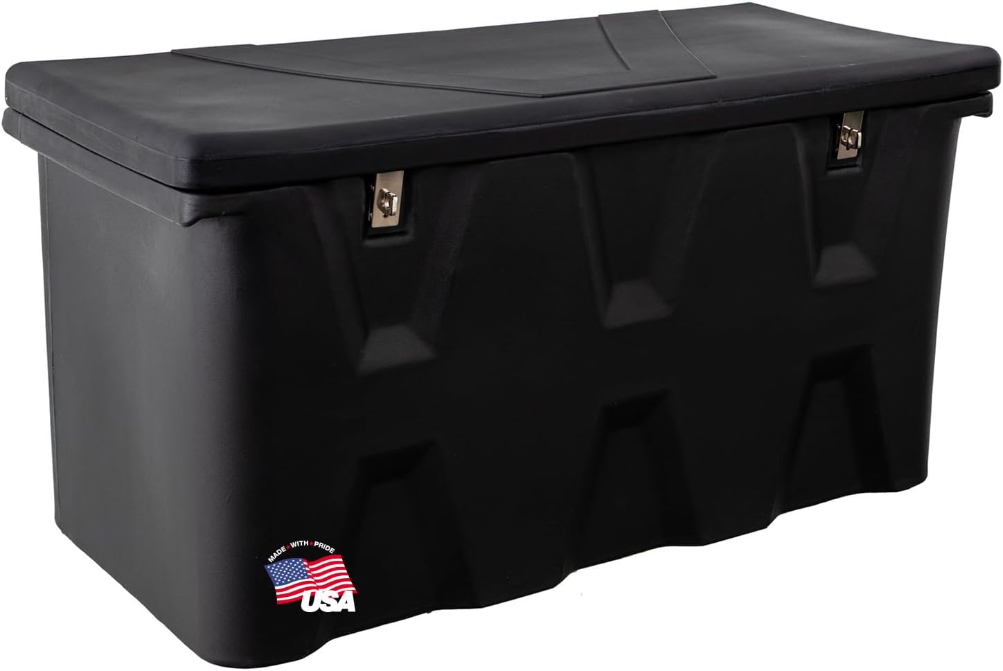 Buyers Products 1712240 Black Poly All-Purpose Chest, 44 x 17.5 x 19 Inch, 6.3 cu. ft, Contractor Toolbox For Storage And Organization, Durable Job Box