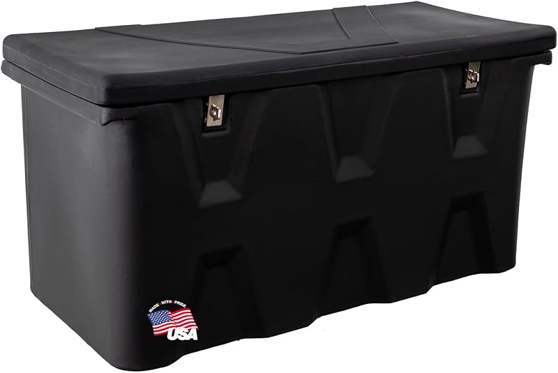 Buyers Products 1712240 All-Purpose Poly Storage Chest, 6.3 cu ft, Black | Durable Poly Storage Keeps Tools, Gear, And Supplies Secure, Organized, And Protected For Truck, Trailer, Dock, Or Deck