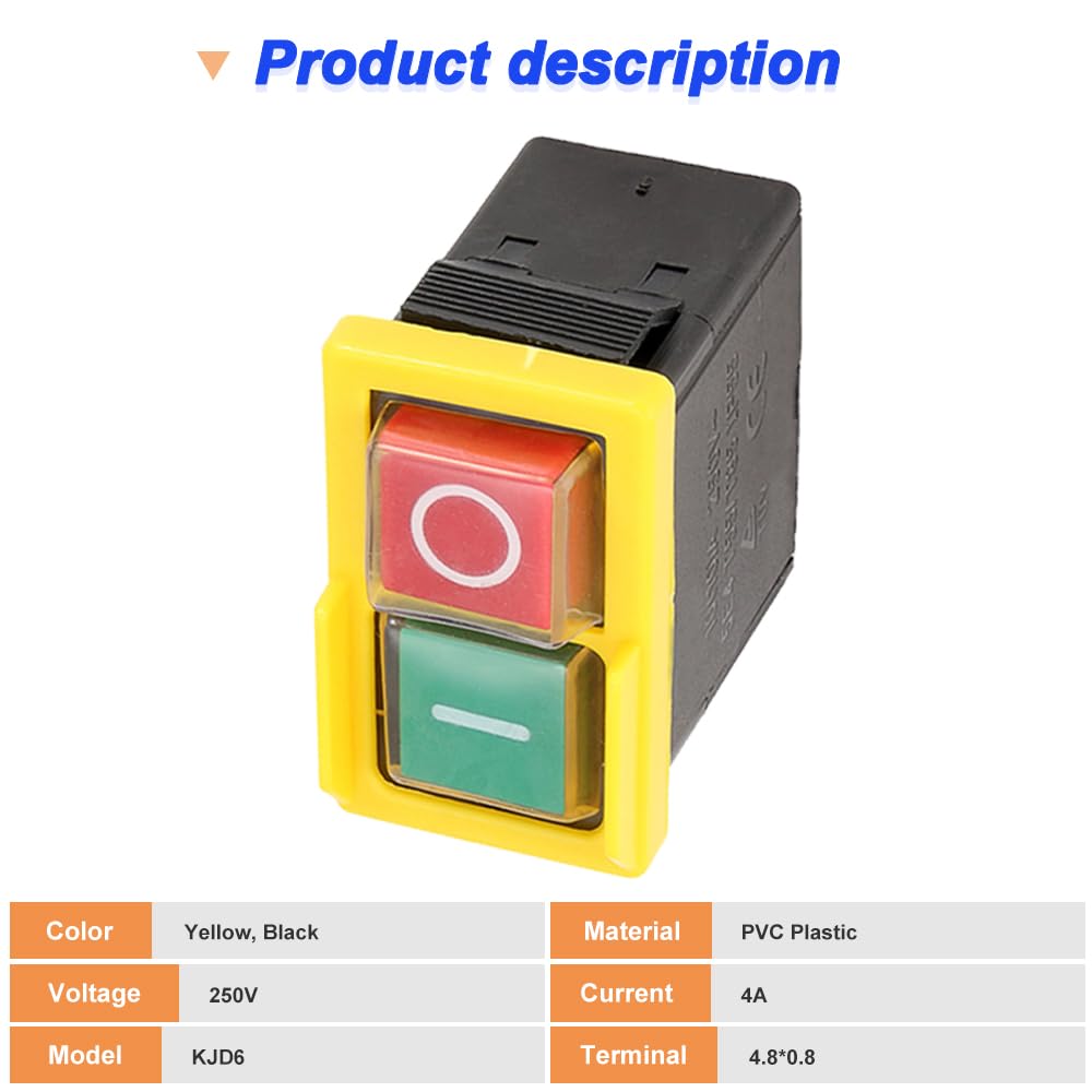 DKARDU KJD 6 Universal Replacement Switch 250V 4A NVR Switch