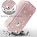 Hython Compatible with iPhone 6/6s Case, Heavy Duty Full-Body Defender Protective Case Bling Glitter Sparkle Hard Shell Hybrid Shockproof Rubber Bumper Cover for iPhone 6 and 6s 4.7-Inch, Rose Gold