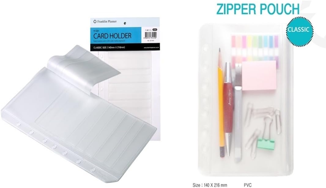 Franklin Planner Value Pack (Classic_Zipper Pouch,Card Holder)