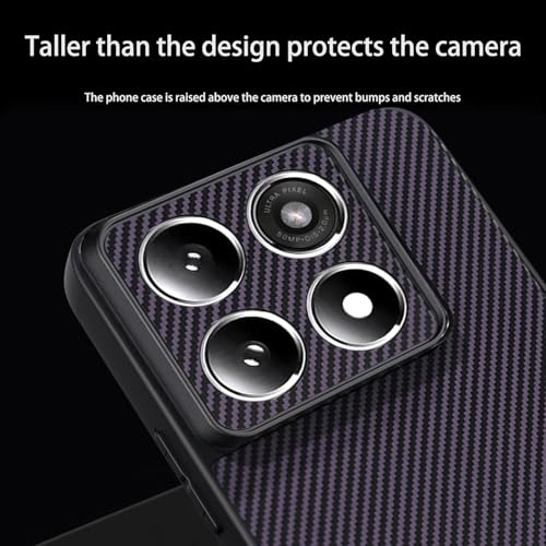 Image of DIZORO Carbon Fiber Case for Moto Motorola Edge 60 pro 5g Smooth Touch Rubber Phone Cases Non-Slip, with Camera Protection Fingerprint Resistant Full Body Protective Shockproof Back Cover -Purple