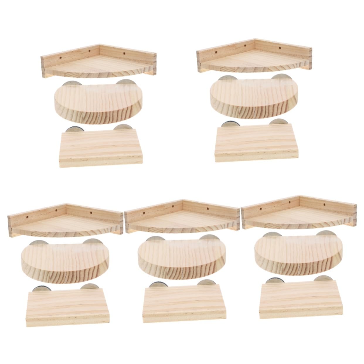 YARNOW 15 Pièces Perche pour Hamster Supports de Cage à Oiseaux Plate-Forme de Perroquet Accessoire Hamster perchoir Perroquet Jouet Accessoires de Cage à Rats tremplin Pratique en Bois