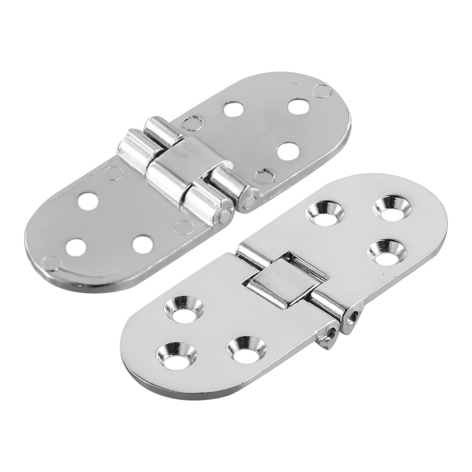 2pc 80x30mm Flush Mounted Folding Flap Hinges Self-Supporting Table Cabinet Hinge Furniture Door Hardware Accessories for Folding Furniture(Silver)
