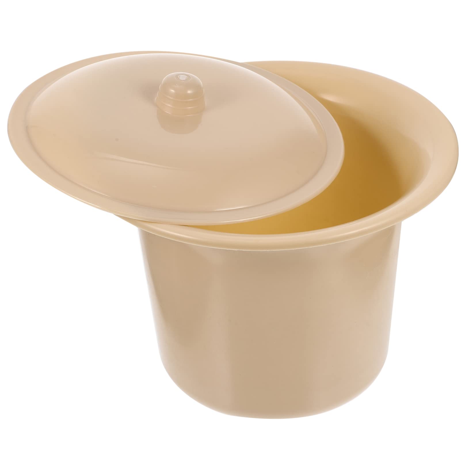 KOMBIUDA Urinal Pee Bucket Woman Potty Bucket Women Bowl Bedpans Pot Trash Can with Lid Bedpans for Pee Bottle for Men Chamber Pot Camping Saucepan Pp Khaki