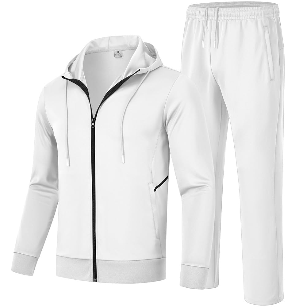 Gopune Men's Tracksuit 2 Pieces Set Hoodie Sweatsuits Full Zip Athletic Jogging Suits Long Sleeve Casual Sports Outfits