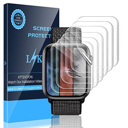 LK [6 Pack] Screen Protector for Apple Watch 44mm Series 4/5 - Max