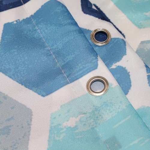 Tennove Shower Curtain Mould Resistant Geometric 240x200cm Drop Bathroom Curtain Waterproof Polyester Fabric Wet Room Bathtub Shower Curtain,Weighted Hem,Quick Dry - Image 4