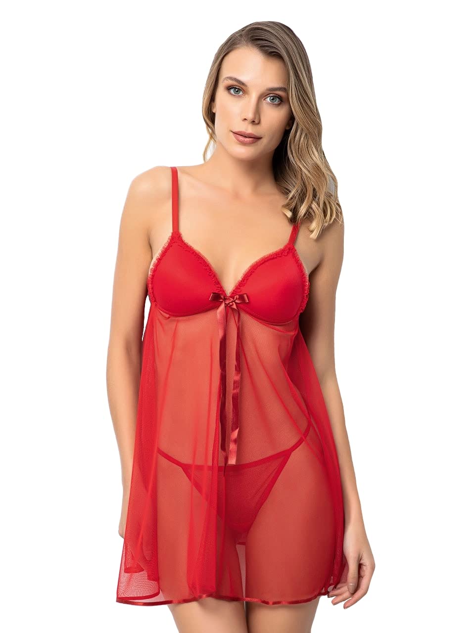 Miorre Covered Tulle Nightgown baby doll Lingerie