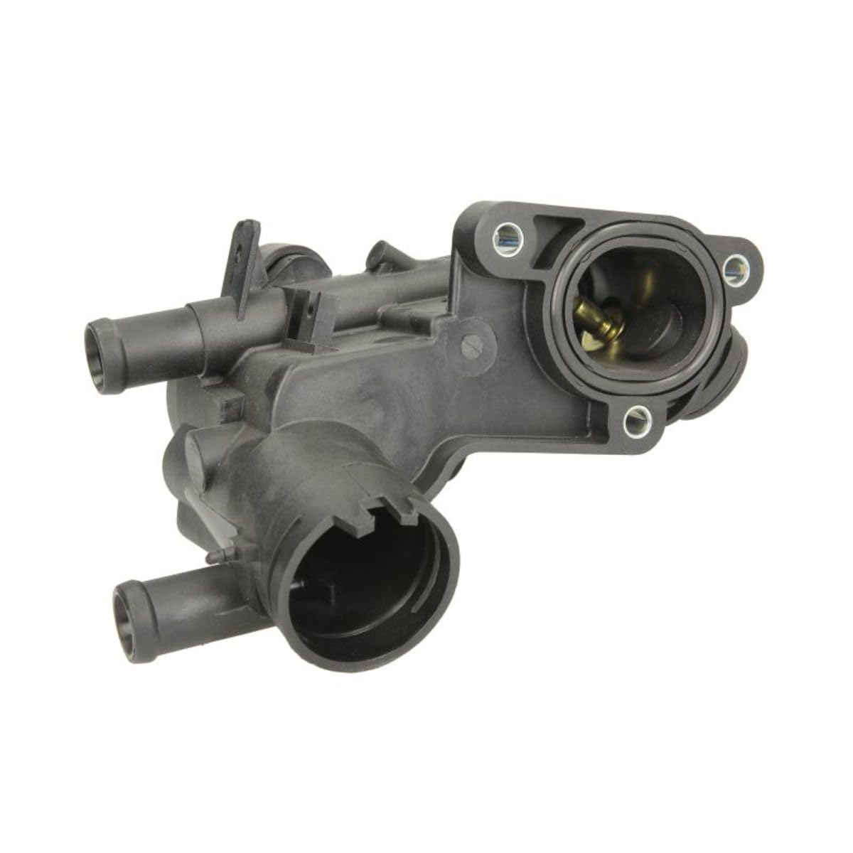 THERMOTEC D2W009TT Thermostatgehäuse mit Dichtung mit Temperatursensor mit Thermostat mit Schrauben mit Deckel Kompatibel mit VW POLO 9N 032121111CG