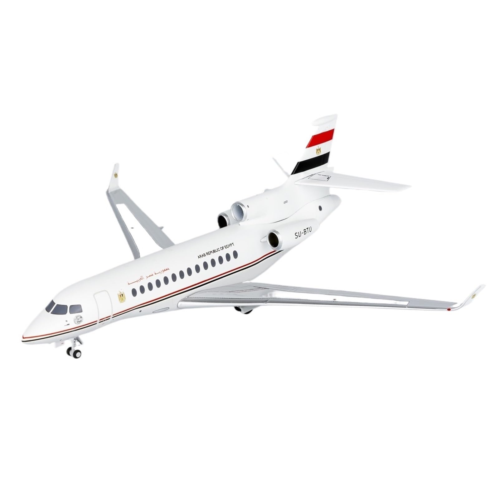Modelli di Aerei Replica 11CM Modello di Aereo finito Realistico 1/200 per l'aeronautica egiziana Falcon 7X su-BTU Modello di Aereo in Miniatura di Aereo in Scala accurata