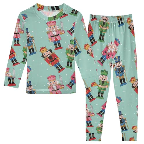 Pajama Sets Long Sleeve Christmas Colorful Nutcracker Soft Comfy Sleepwear 2 Piece PJS 3-8T