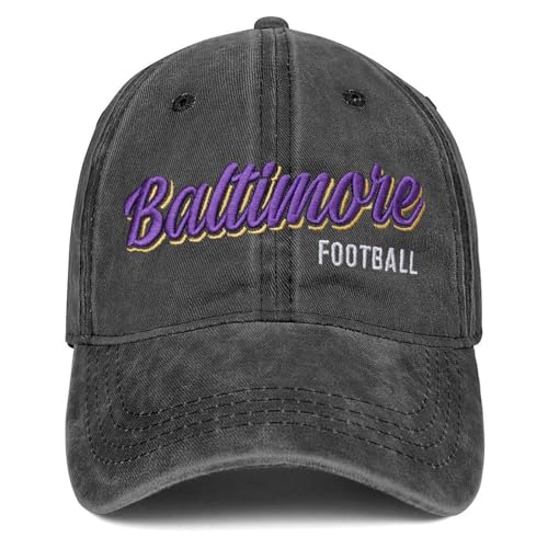 Sports Fan Baseball Cap Gifts for Men Women Apparel Embroidered Football Cotton Hat Merch Gear Suff Purple Gold
